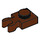 LEGO Rötlich-braun Platte 1 x 1 mit Vertikale Clip (Dick geöffneter O-Clip) (44860 / 60897)