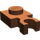 LEGO Brun rougeâtre assiette 1 x 1 avec Verticale Agrafe (Clip mince en U) (4085 / 60897)