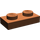 LEGO Reddish Brown Plate 1 x 2 (3023)