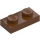 LEGO Rødbrun Plate 1 x 2 (3023 / 28653)