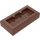 LEGO Brun rougeâtre assiette 1 x 2 avec 1 Stud (avec rainure et support de goujon inférieur) (15573)