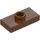 LEGO Červenohnědá Deska 1 x 2 s 1 Cvoček (s drážkou a držákem spodního cvočku) (15573 / 78823)