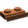 LEGO Reddish Brown Plate 1 x 2 with Door Rail (32028)