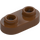 LEGO Reddish Brown Plate 1 x 2 with Rounded Ends and Open Studs (35480)