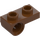 LEGO Rødbrun Plate 1 x 2 med Underside Hull (18677 / 28809)