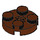 LEGO Reddish Brown Plate 2 x 2 Round with Axle Hole (with &#039;+&#039; Axle Hole) (4032)