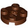 LEGO Reddish Brown Plate 2 x 2 Round with Axle Hole (with &#039;+&#039; Axle Hole) (4032)