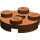LEGO Brun rougeâtre assiette 2 x 2 Rond avec Essieu Trou (avec trou d&#039;axe &#039;X&#039;) (4032)