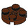 LEGO Reddish Brown Plate 2 x 2 Round with Axle Hole (with &#039;X&#039; Axle Hole) (4032)