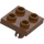 LEGO Reddish Brown Plate 2 x 2 with Bottom Pin (No Holes) (2476 / 48241)