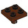 LEGO Reddish Brown Plate 2 x 2 with Bottom Pin (No Holes) (2476 / 48241)