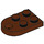 LEGO Roodachtig Bruin Plaat 2 x 3 met Afgerond Einde en Pin Gat (3176)