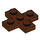 LEGO Reddish Brown Plate 3 x 3 Cross (15397)