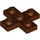 LEGO Reddish Brown Plate 3 x 3 Cross (15397)