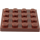 LEGO Reddish Brown Plate 4 x 4 (3031)