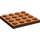 LEGO Brun rougeâtre assiette 4 x 4 (3031)