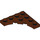 LEGO Reddish Brown Plate 4 x 4 with Circular Cut Out (35044)