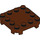 LEGO Roodachtig Bruin Plaat 4 x 4 x 0.7 met Afgeronde hoeken en Empty Middle (66792)