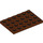 LEGO Roodachtig Bruin Plaat 4 x 6 (3032)