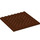 LEGO Reddish Brown Plate 8 x 8 with Grille (Hole in Center) (4047 / 4151)