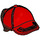 LEGO Brun rougeâtre Queue de cheval Cheveux avec rouge Chapeau (35660)