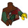 LEGO Reddish Brown Rogue with Quiver Minifig Torso (973 / 28277)