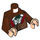 LEGO Reddish Brown Ron Weasley with Reddish Brown Jacket and Ruffle Shirt Minifig Torso (973 / 76382)