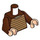 LEGO Reddish Brown Ron Weasley with Reddish Brown Striped Jumper Minifig Torso (973 / 76382)