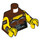 LEGO Reddish Brown Sherry Scratchen-Post Minifig Torso (973 / 76382)