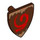 LEGO Reddish Brown Shield - Triangular with Kokiri Symbol (3846)