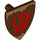 LEGO Reddish Brown Shield - Triangular with Kokiri Symbol (3846)