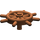 LEGO Roodachtig Bruin Ship Wiel met pin zonder sleuven (4790 / 52395)