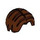 LEGO Brun rougeâtre Court Bowl Cut Cheveux avec séparation centrale (38800 / 86370)