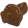 LEGO Reddish Brown Short Hair with Bat Ears with Black Inner Ears (10301 / 68749)