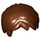 LEGO Rötlich-braun Kurz Tousled Haar mit Seitenscheitel (62810 / 88425)
