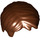 LEGO Roodachtig Bruin Kort Tousled Haar met Kant Parting (62810 / 88425)
