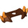 LEGO Reddish Brown Shoulder Armor with 4 Pointed Spikes with Orange (15490 / 24149)