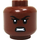 LEGO Reddish Brown Shuri with Orange Jacket Minifigure Head (Recessed Solid Stud) (3626 / 38810)