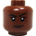 LEGO Rødbrun Shuri med orange Jakke Minifigur Hoved (Forsænket solid knops) (3626 / 38810)