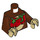 LEGO Reddish Brown Sister Monkey Minifig Torso (973 / 76382)