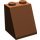 LEGO Roodachtig Bruin Helling 2 x 2 x 2 (65°) met Wit Apron met buis aan de onderzijde (3678 / 62765)