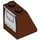 LEGO Roodachtig Bruin Helling 2 x 2 x 2 (65°) met Wit Apron met buis aan de onderzijde (3678 / 62765)