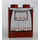 LEGO Reddish Brown Slope 2 x 2 x 2 (65°) with White Apron with Bottom Tube (3678 / 62765)