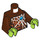 LEGO Reddish Brown Sparratus Minifig Torso (973 / 76382)