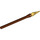 LEGO Reddish Brown Spear with Pearl Gold Tip (90391)