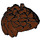 LEGO Brun rougeâtre Spiky Cheveux (18228 / 98385)