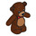 LEGO Rötlich-braun Teddy Bear mit rot Bow Tie (14572 / 98382)