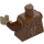 LEGO Reddish Brown The Werewolf Minifig Torso (973 / 76382)