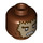 LEGO Reddish Brown The Werewolf Minifigure Head (Safety Stud) (3274 / 104156)