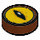 LEGO Brun rougeâtre Tuile 1 x 1 Rond avec Jaune Eye (27292 / 98138)